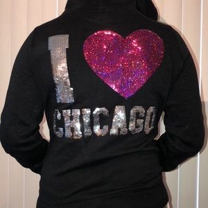 Pink Victorias secret Chicago hoodie size large